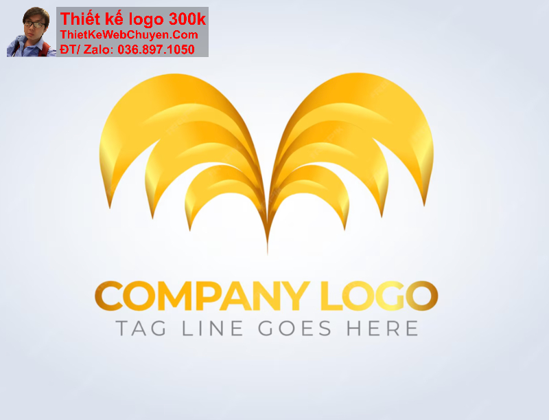 thiết kế logo màu vàng