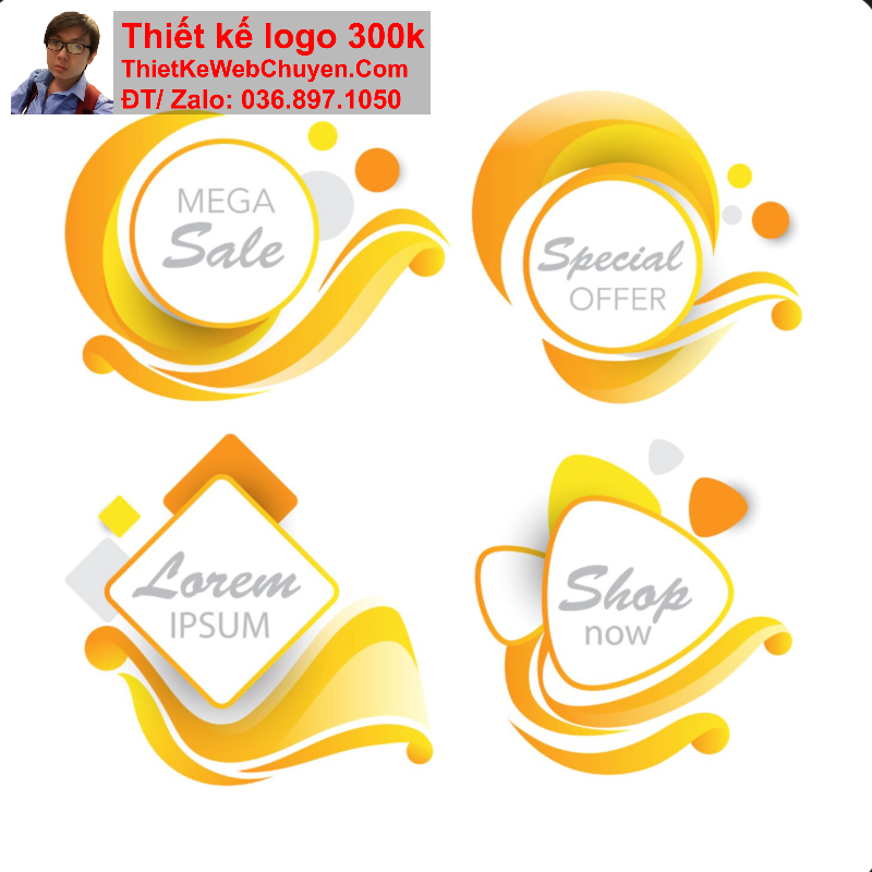 thiết kế logo màu vàng