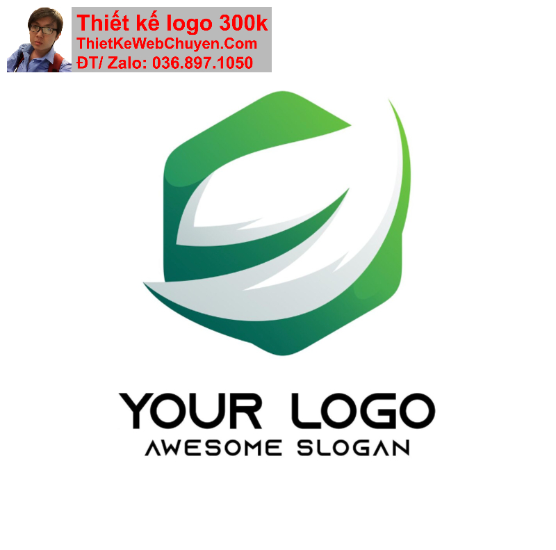 thiết kế logo màu xanh lá cây