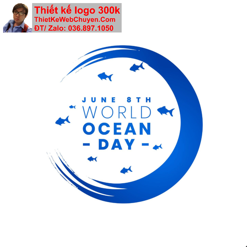 thiết kế logo màu xanh nước biển